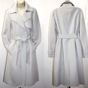 Theory Oaklane DF Winsome2 Double-Face Wool-Cashmere Overcoat in Stone sz S $895